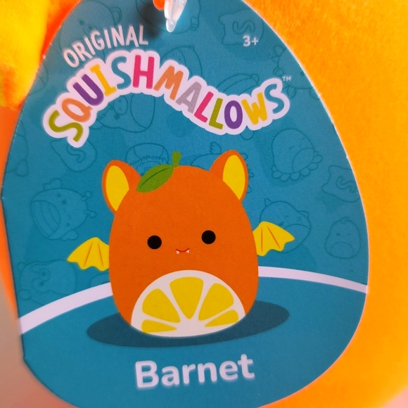 BARNET 🦇 Blacklight Orange Fruit Bat Original Squishmallow by Kelly Toy - Picture 2 of 8